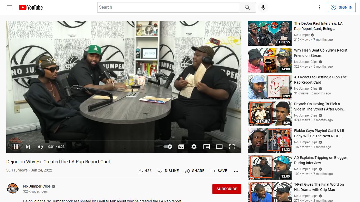Dejon on Why He Created the LA Rap Report Card - YouTube